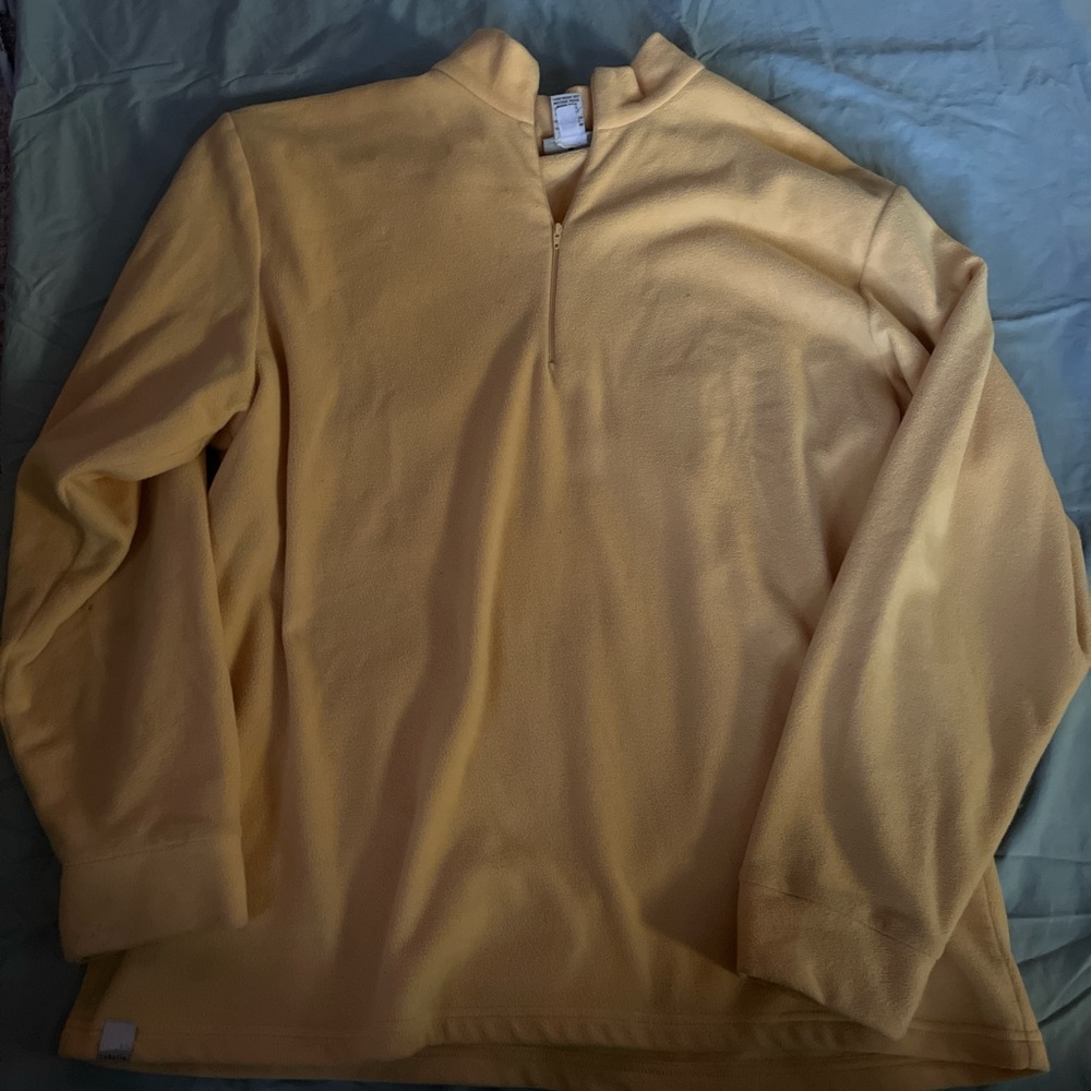 yellow fleece pullover